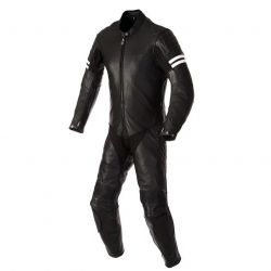 Mens 1 Peice Black Leather Racing Suit
