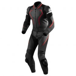 Men 2 Pcs Leather Motorbike Racing Suit