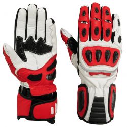 Hard Nuckle Motorcycle Racing Leather Gloves