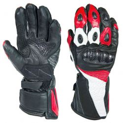 Silicon Palm Leather Motorbike Racing Gloves