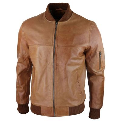 Men Waist Length Bomber Style Jacket