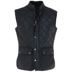 Mens Diamond Quilted Leather Vest