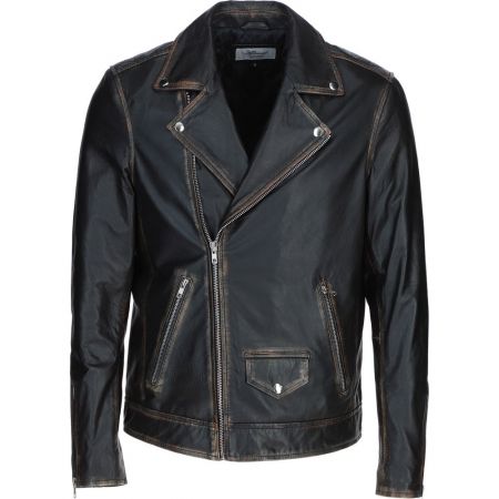 Mens Genuine Leather Classic Black Jacket