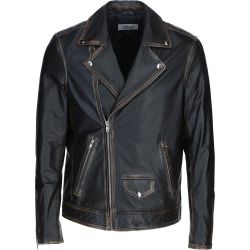 Mens Genuine Leather Classic Black Jacket