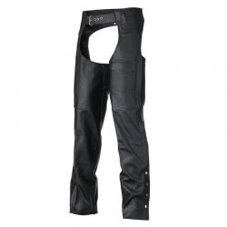 Mens Thermal Linning Black Leather Chap