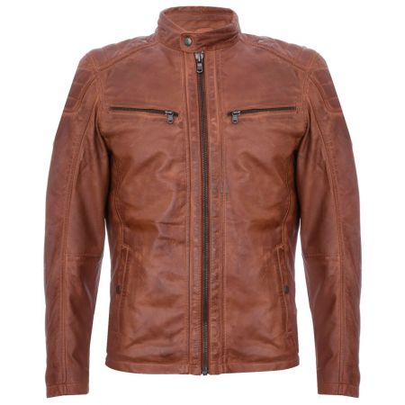 Mens Vintage Quilted Retro Zipper Racing Jackets