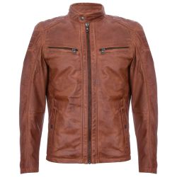 Mens Vintage Quilted Retro Zipper Racing Jackets