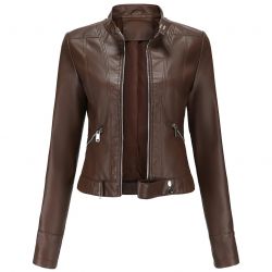 Women Lambskin Leather Fashion Jacket