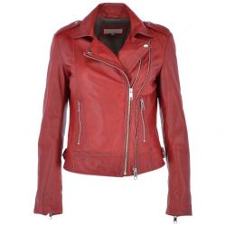 Women Double Side zip fastening Leather Jacket
