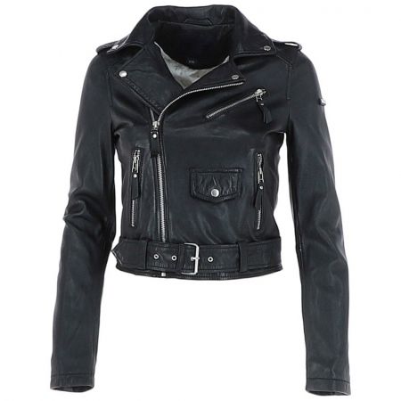 Women Classic Style Slim Ft Leather Jacket